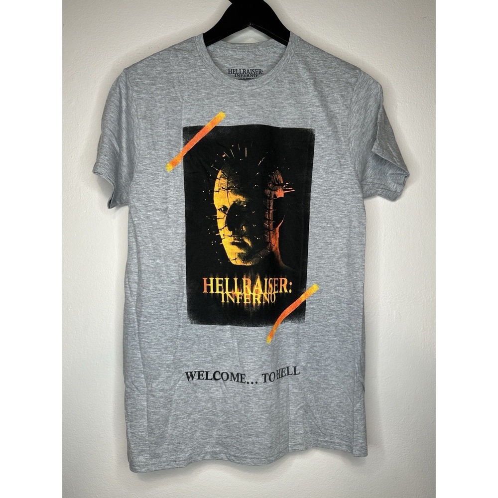 Hellraiser Inferno Pinhead Horror Movie T Shirt Gray Size M